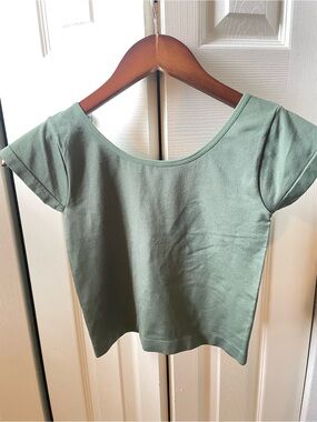 Intimately by Free People: Scoop-Neck Crop Top in Sage Green